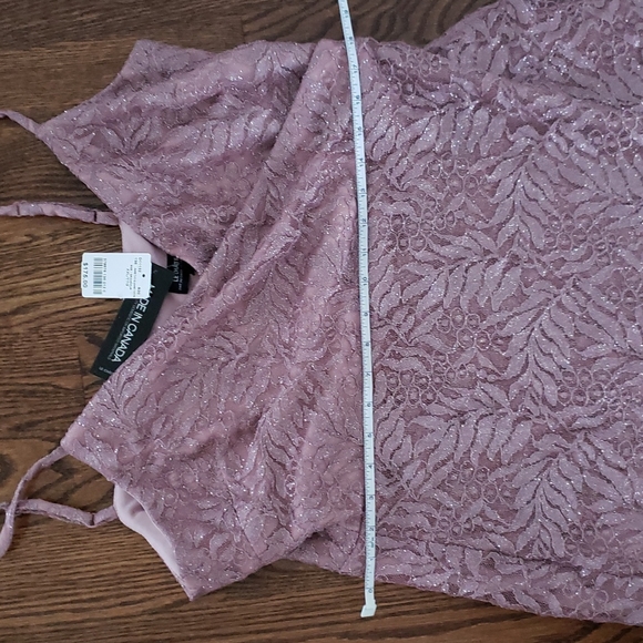 NWT Le Chateau Amethyst sparkle holiday dress with high-low hem. Size XXL - Picture 10 of 11